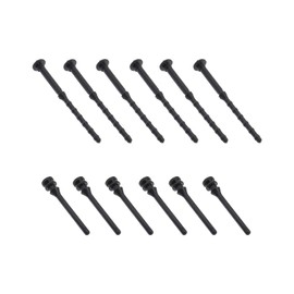 eMagTech 100pcs 43mm&65mm Rubber Fan Mount CPU Fan Mounting Pin Rivet Black Soft Rubber Reducing Noise Anti-Vibration Screws