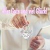 HSYTEK Heart-shaped guardian angel keyring, guardian angel pendant with guardian