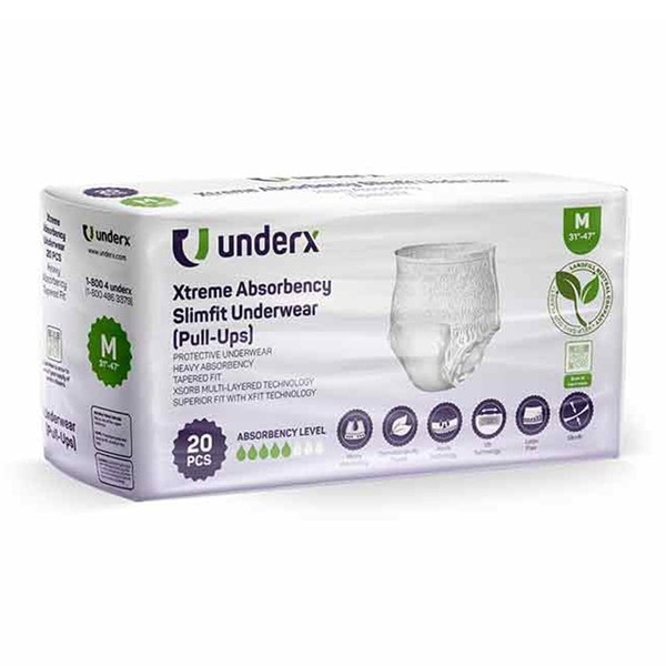 UnderX Adult Disposable Incontinence Underwear – Maximum Absorbency Pull Ups,