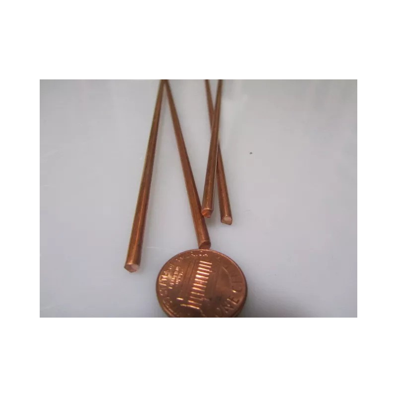 Basic 110 Copper Rod 1/8" Dia. x 24" Inch Length,
