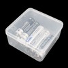 Goodma 17 Pieces Square Empty Mini Clear Plastic Organizer Storage