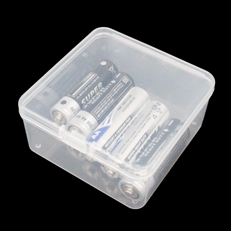 Goodma 17 Pieces Square Empty Mini Clear Plastic Organizer Storage
