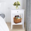 SKing Wooden Nightstand Bedside End Table with Drawer and Open