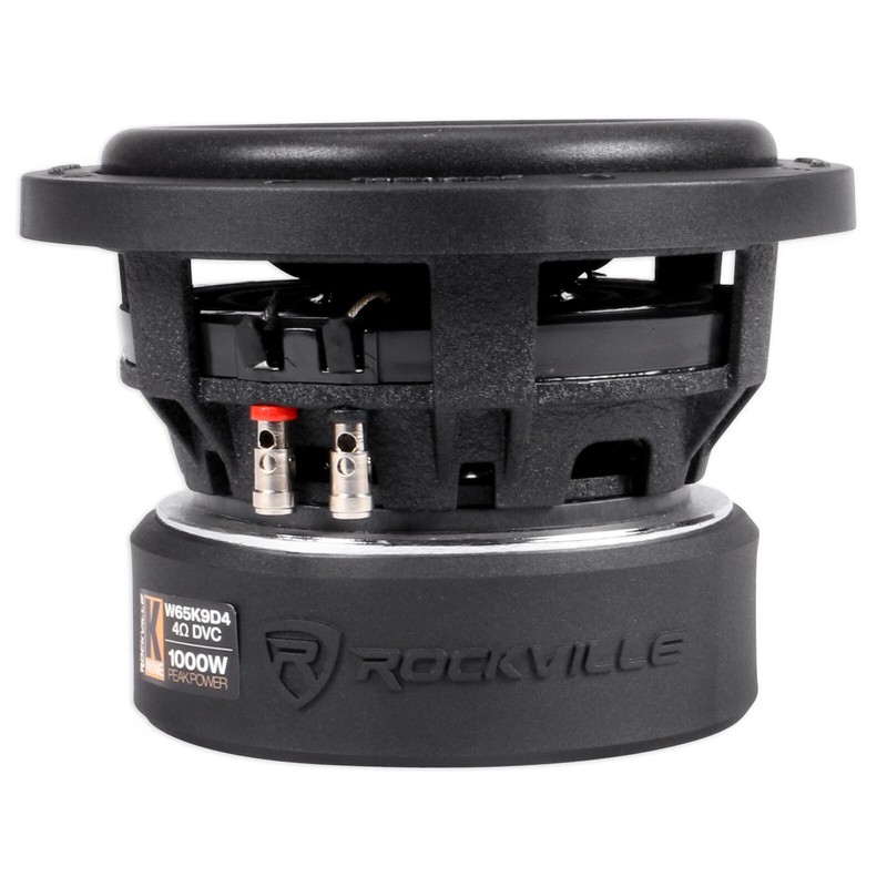 Rockville W65K9D4 6.5" K9 1000w Peak Car Audio Subwoofer Sub