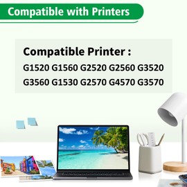 FANSHENG GI51 Ink Compatible with Canon GI-51 Ink Bottles for Pixma G1520 G1560 G2520 G2560 G3520 G3560 G1530 G2570 G4570 G3570 Series (4 Colors Black/Cyan/Magenta/Yellow) o)