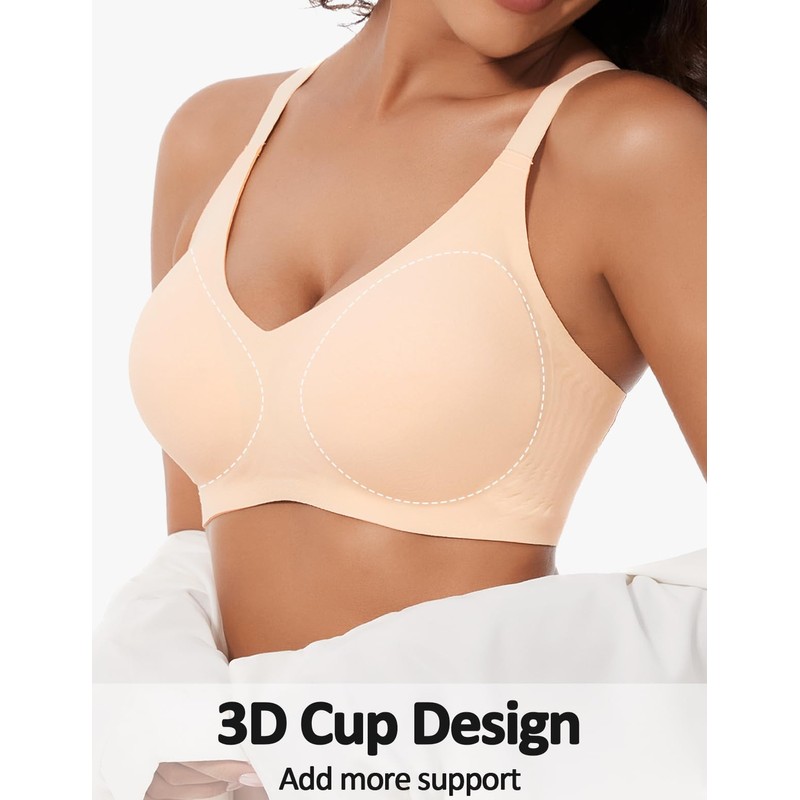 Wireless Seamless Comfort Bra Supportive Push Up Bra No Underwire