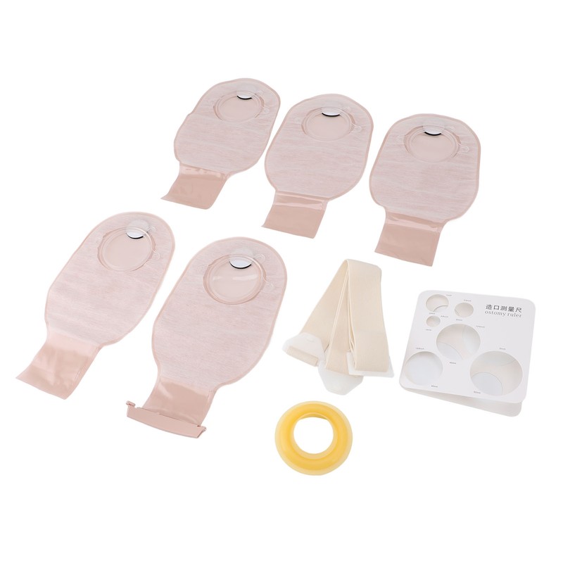 5PCS Colostomy Bags PE Leakproof Ostomy Pouch Ostomy Supplies for