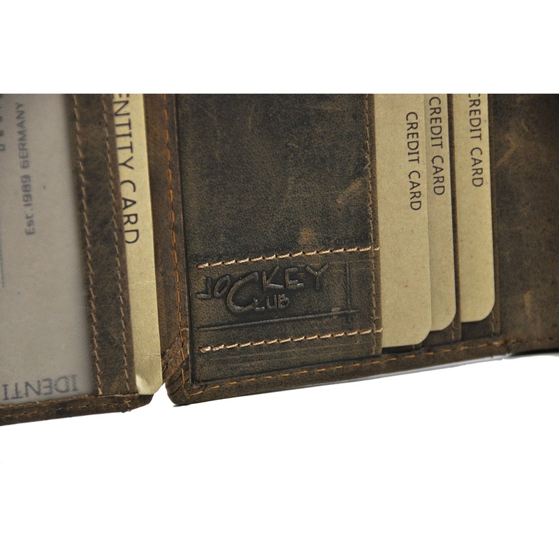 Jockey Club Genuine Leather Wallet with RFID Protection Natural Hunter