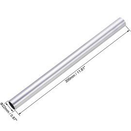 uxcell 6063 Aluminum Round Tube 0.9 inch (22 mm) Outer Diameter 0.7 inch (19 mm) Inner Diameter 11.8 inches (300 mm) Length Seamless Straight Tube, Pack of 3
