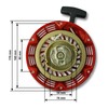 Spare Part Petrol Gasoline Engine Gasoline Recoil Starter for 6,5