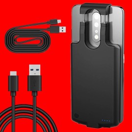 For LG Large Power 6800mAh Back Pack Power Station 2x Cable for LG G7 fit LM-Q850QM USA