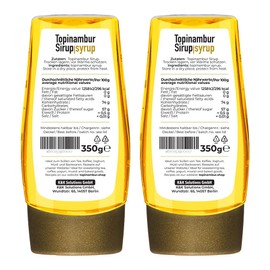 Syrup without added sugar Jerusalem artichoke, 2 bottles, Wwwenig carbohydrates, vegan sweetener from earth pear, for breakfast, children and adults