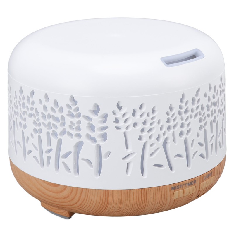 Desktop Humidifier 300ml Wood Grain Design Low Noise Aromatherapy Humidifier