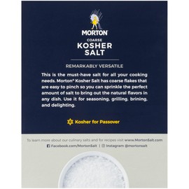 Morton Coarse Kosher Salt Box, 3 Pound (Pack of 12)