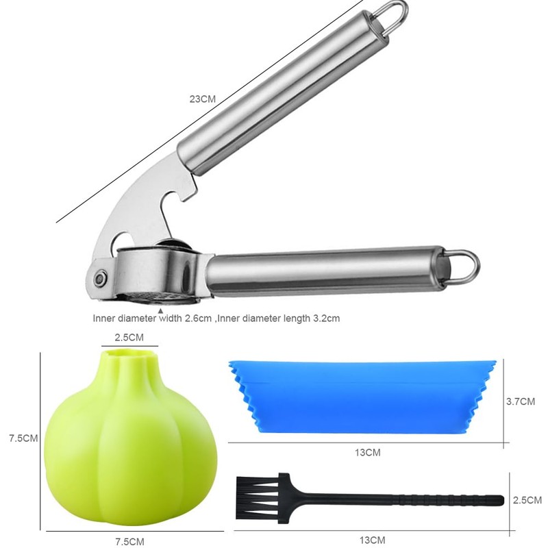 Garlic Press, Stainless Steel Garlic Press, Home Garlic Press, Stainless