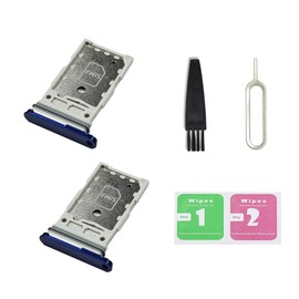 2 PCS for Galaxy S25 & S25 Plus Dual SIM Card Tray Replacement, Dual SIM Card Slot Holder Compatible with Galaxy S25 and S25 Plus Dual-Sim Version, Navy