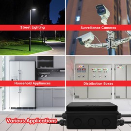 Xpieoyrm Junction Box, IP65 Waterproof Surface-Mounted Junction Box, Large ABS Electrical Box, Outdoor Cable Connection, 150 x 110 x 70 mm Electric Outdoor Distribution Box, External Electric Power