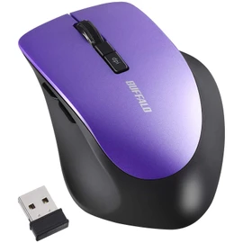 Buffalo BSMBW325PU Wireless Wireless Quiet 5 Buttons [Back/Forward Button] DPI Switching Blue LED Purple