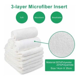 Paquete 15 Absorbentes/insertos Pañales Ecológico Microfibra