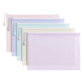 SZSL ジッパー式ファイル袋 A4 5個入り 5色セット 書類整理 学習用 仕事用 連絡袋 多機能収納 小学生 大人用 持ち運び便利 クリアファイル 丈夫なジッパー 小物収納 大容量 オフィス用品 学校用品 小物分類