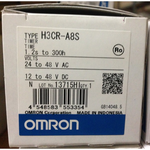 omron Solid State Timer, 1.9 x 1.9 inches (48 x 48 mm), 5 Operation Multi, 8P Socket Connection, Tr1 Output (Limited) (Official Product Model Number: H3CR-A8S AC24-48/DC12-48)