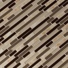 Beige and Brownish Interlocking Pattern 6mm Glass Stone Blend Mosaic