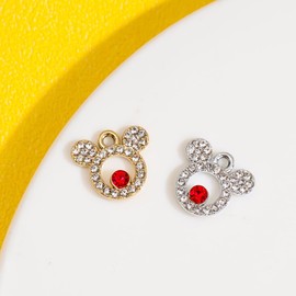 sailorsunny 16-Pcs Crystal Jewelry Making Charms Silver Pendant Charm For Women Making Jewelry Crafts Rhinestone Charms (Wreath)