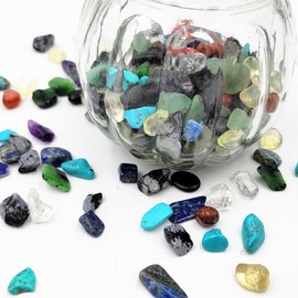 10 Kinds Gemstones and Crystals Set Tumbled Chps Crystals for Jewelry Making,Candle Making,Crushed Stones Rocks and Minerals Science Kit,Shungite,Snowflake Obsidian,Citrine(Yellow)