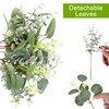 Yoratee Artificial Eucalyptus Stems 24PCS Mixed Eucalyptus Greenery Stems Silver