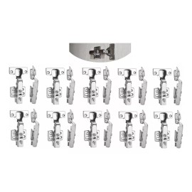 Herrajes Guerrero Bisagra Bidimensional Mini Recta 26mm 4 Perforaciones 20 Pza