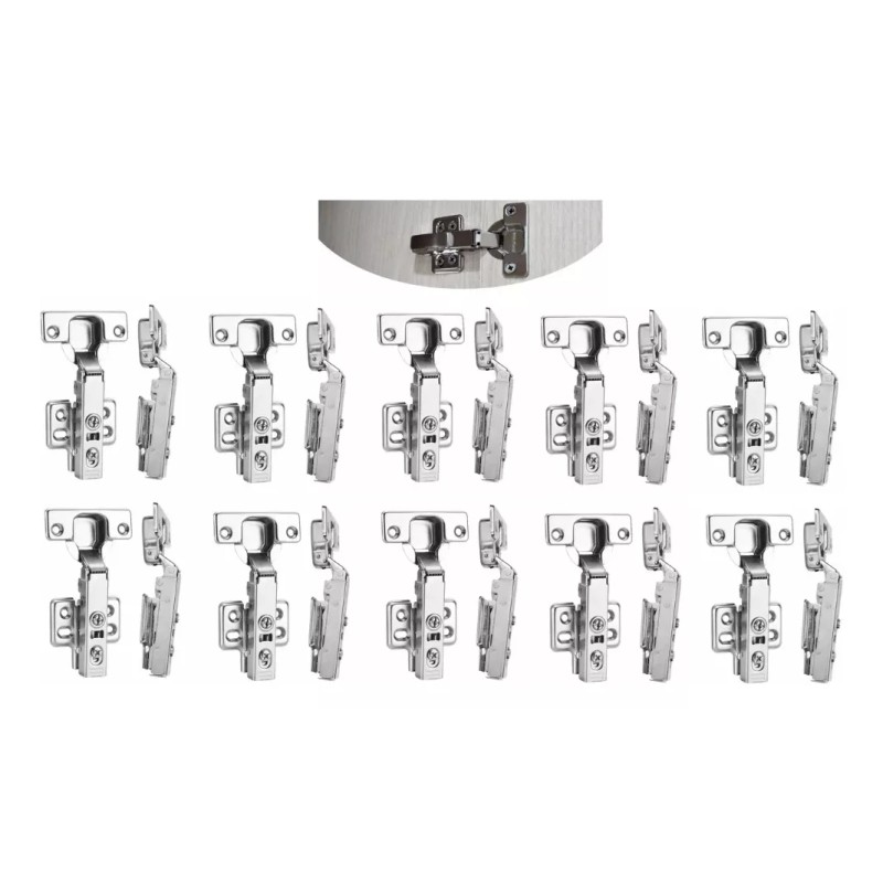 Herrajes Guerrero Bisagra Bidimensional Mini Recta 26mm 4 Perforaciones 20