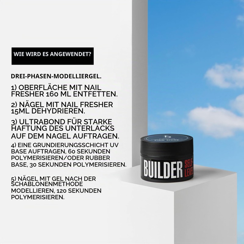 K Professional Builder Gel - Self Level - Nail Modelling