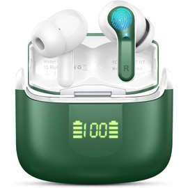 Bluetooth 5.3 in-Ear Headphones Wireless Bluetooth with 4 ENC Mic, Wireless Headphones 42H Deep Bass Wireless Headphones Noise Cancelling Earbuds, IP7 Waterproof Earphones