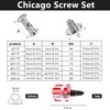Annyswit 200 Pcs Chicago Screws with Screwdriver, 6/8/10/12/15mm Carbon Steel