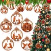 Bucherry 6 Pcs Christmas Nativity Ornaments Christian Music Sheet Nativity