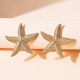 Starfish Earrings for Women Gold Starfish Earrings Starfish Stud Earrings Boho Star Earrings Gold Statement Earrings Beach Earrings Ocean Accessories Jewelry Gifts for Girls Teen