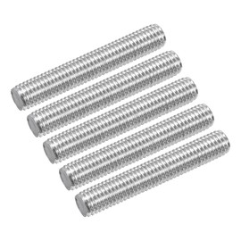 sourcing map 5Pcs M10 x 60mm Fully Threaded Rod 304 Stainless Steel Right Hand Threads Bar Studs for Anchors Bolts, Clamps, Hangers and U-Bolts, M10-1.5 Thread Pitch