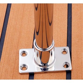 Heavy Dudy 316 Stainless Steel Boat Rectangular Base Marine Yacht Hand Rail Fitting Rail Tube Stanchion Base Column Accessories-1PACK (Option：90 Degree, Inner Diameter: 7/8I inch)