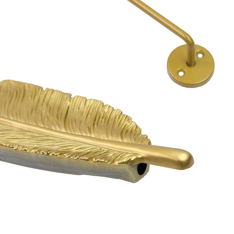 Woogim Feather Curtain Holder Wall Hook 2 PCS with Screws,U-Shaped