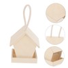 Sosoport Acrylic Wood Bird Feeder Nest Outdoor Wild Bird Feeder