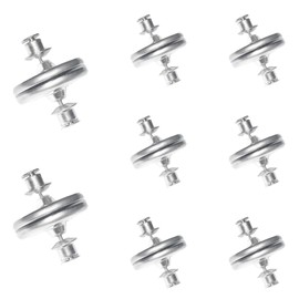 Buaak 8 Pcs Curtain Magnets Clips, Magnetic Curtain Buckle, Curtain Accessories, Shower Curtain Magnets, Curtain Buckle Strong Magnetic Tool-Free for Curtains, Shower Liners (Round, 17mm)