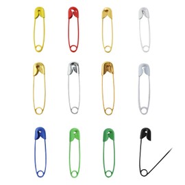 yueton 100PCS 2.5cm/1inch Safety Pins, Metal Mini Safety Pins, Decorative Safety Pins, Sewing Pins, Clothing Clothes Tag Pins, Sweater Scarf Skirt Pins (Mixed Color)