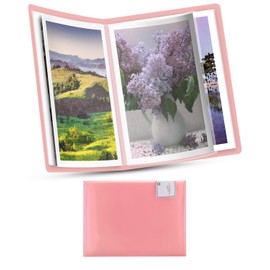 SXhyf A3 Diamond Painting Storage Book for 60 Diamond Painting Pics, 30 Pages Diamond Art Storage Book, Diamond Painting Presentation Portfolio Folder for Artwork (Pink, A3-16.5 x 12.1 in)