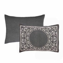 SUPERIOR Cotton Blend Bedspread Set, Includes Oversized Bedspread and 2 Matching Pillow Shams, Light Weight Blanket, Bedding Decor, Jacquard Vintage Floral Mandala, Lyron Collection - King, Charcoal