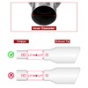 Upower Blue Burnt Exhaust Tip 2.5" Inlet 4" Outlet 9"