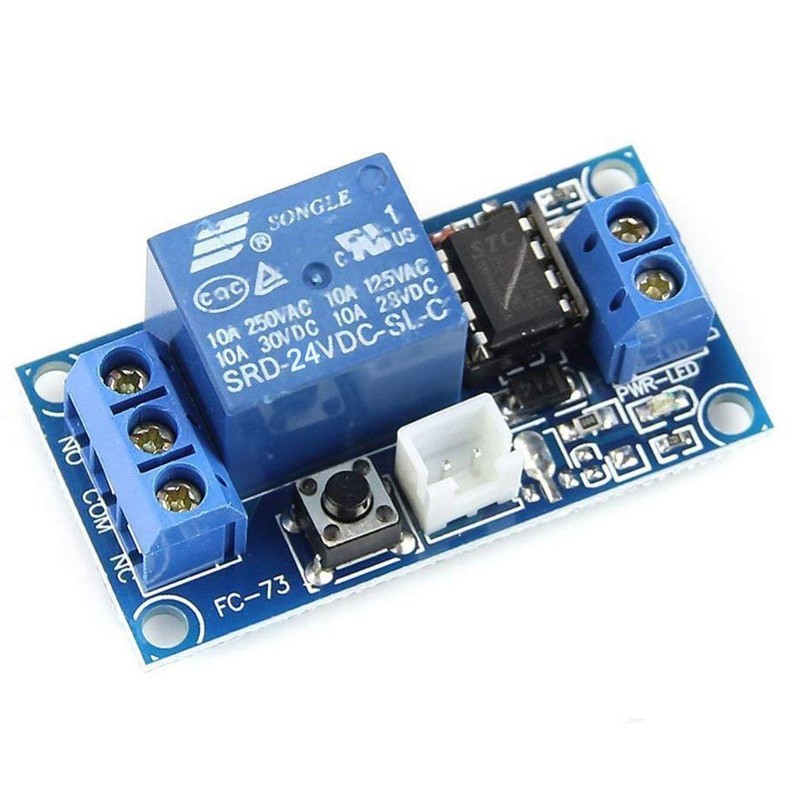 HiLetgo 2pcs 24V Single Bistable Self-Locking Relay Module Push to