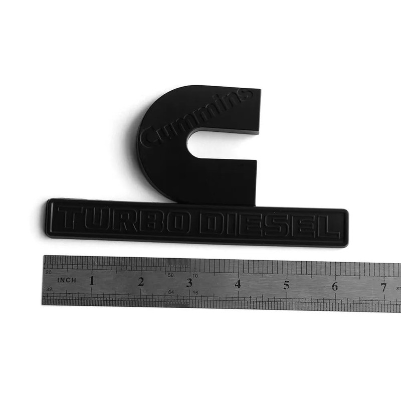 Pair Set Compatible with Cummin Turbo Emblem 3D Fender Badges