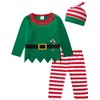 COSLAND Toddler Elf Costume Baby Boys Christmas Outfit, Green, 4T