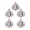 5Pcs Gas Stove Knob Cover Control Dial Knobs Stainless Steel