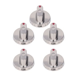5Pcs Gas Stove Knob Cover Control Dial Knobs Stainless Steel for DG64‑00472A DG64‑00473A